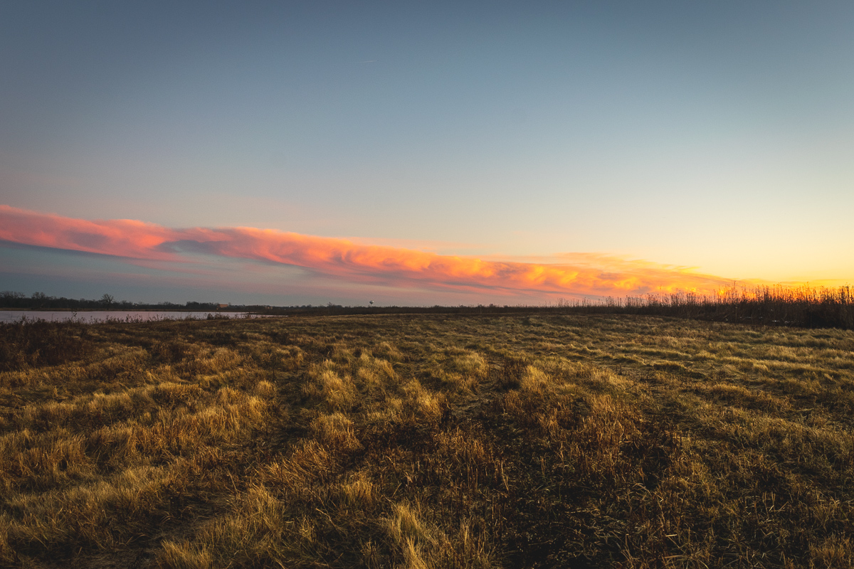 Sunset over Chicago: Rollins Savanna. Grayslake, IL.